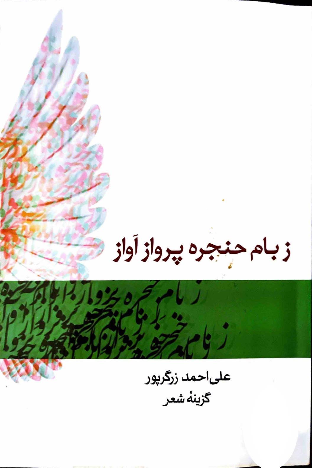 جلد کتاب ز بام حنجره پرواز آواز